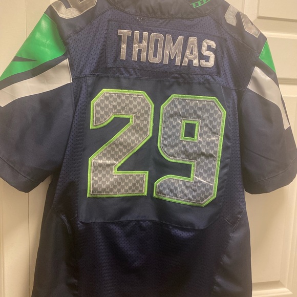 SEATTLE SEAHAWKS #29 EARL THOMAS men’s JERSEY NIKE ON FIELD SIZE 44/M - Picture 5 of 13
